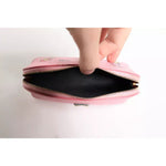 Dolce & Gabbana Pink Leather DG Logo Zip Around Hand Purse Pouch Wallet