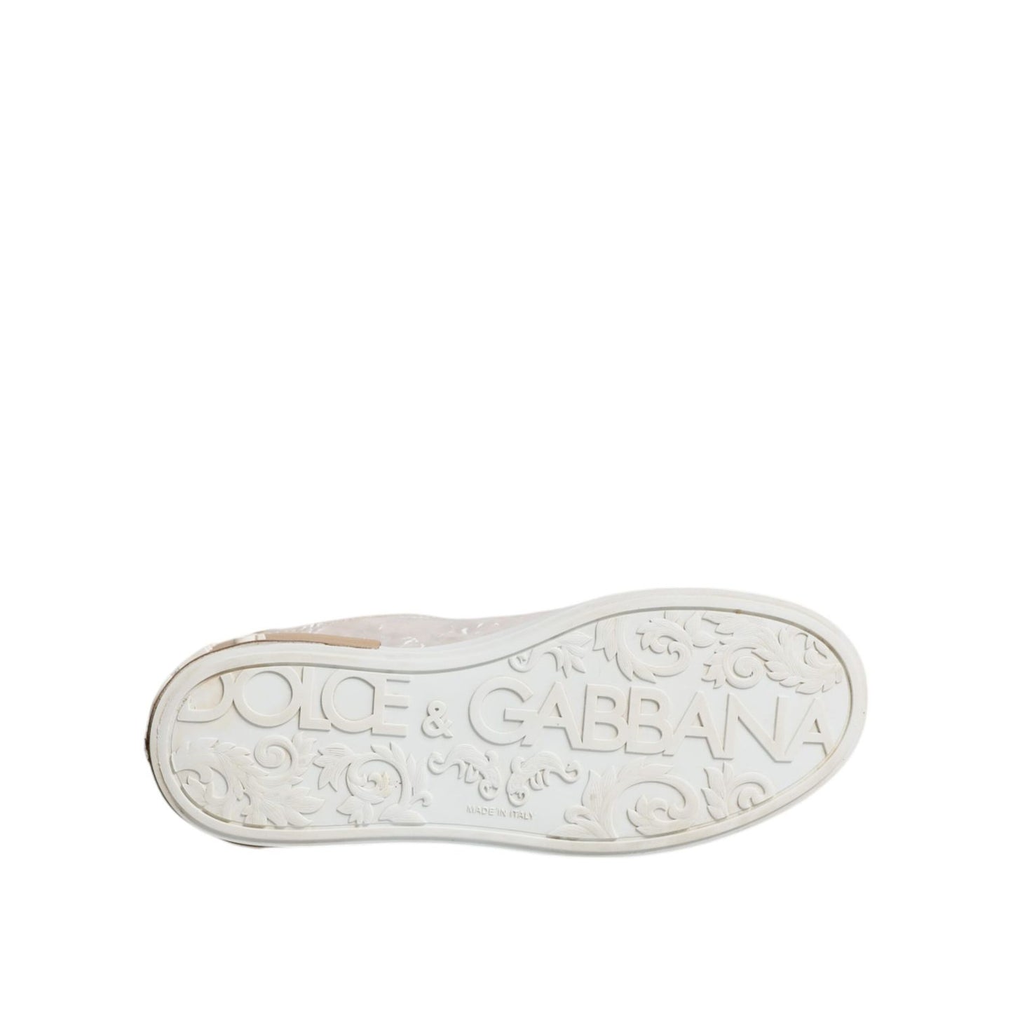 Dolce & Gabbana White Portofino Mother Of Pearl Sneakers Casual Shoes