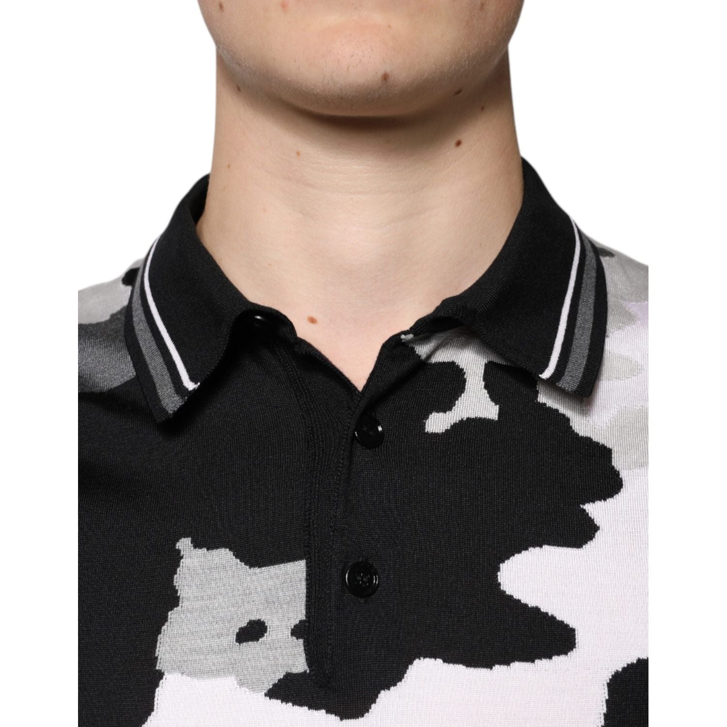 Dolce & Gabbana Multicolor Camouflage Collared Polo T-shirt
