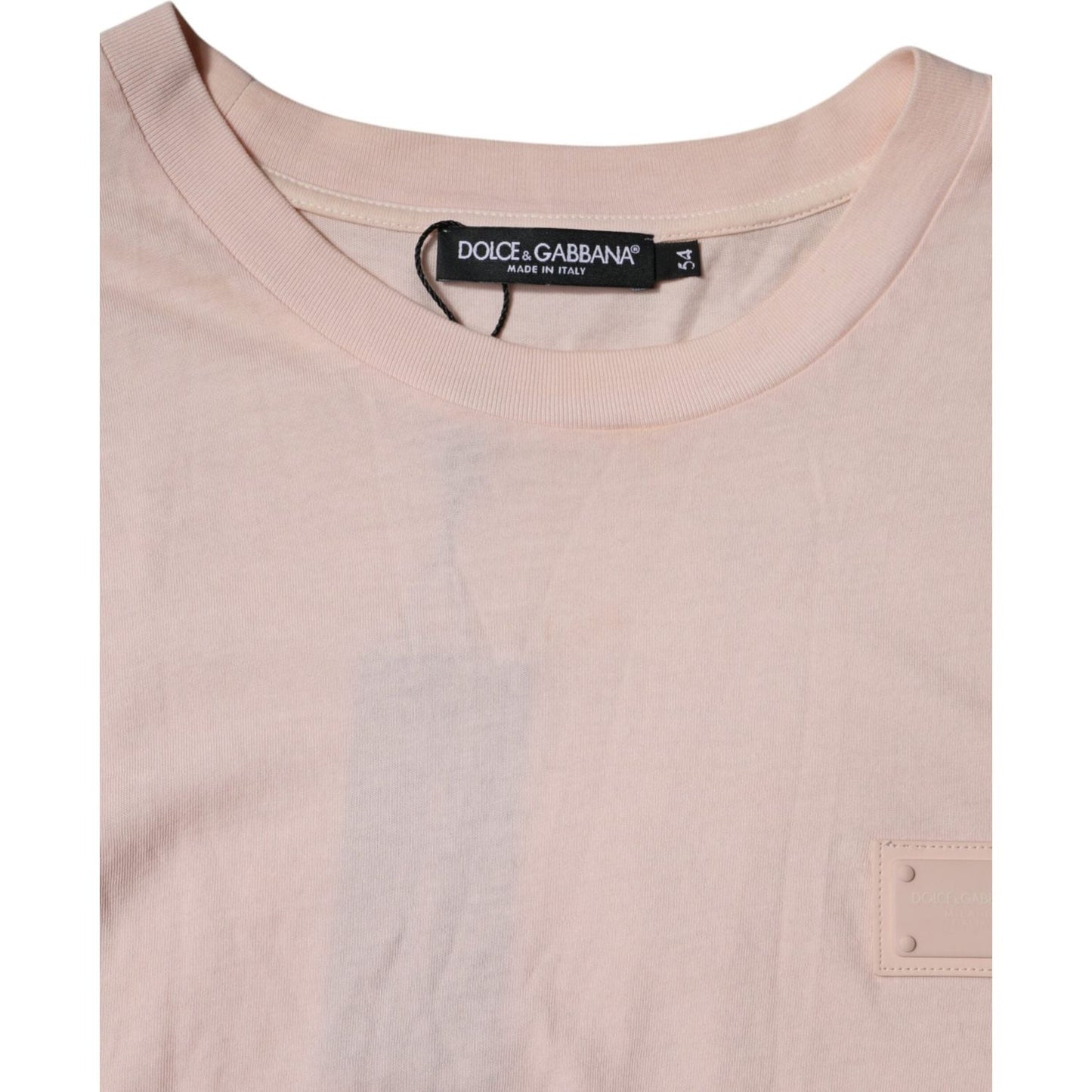 Dolce & Gabbana Beige Logo Crew Neck Short Sleeves T-shirt