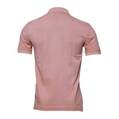 Dolce & Gabbana Pink Crown Collared Short Sleeve Polo T-shirt