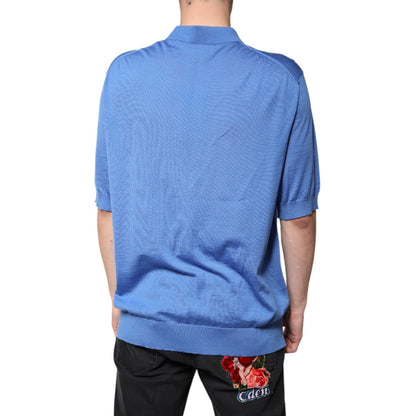 Dolce & Gabbana Blue Collared Short Sleeves Polo T-shirt