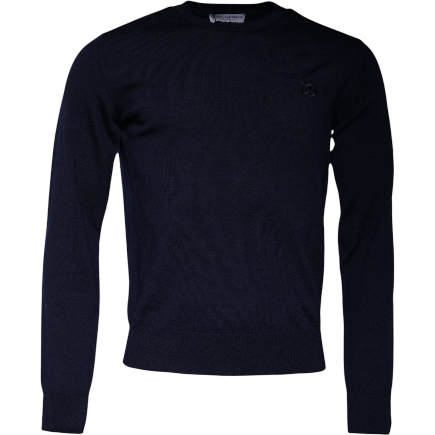 Dolce & Gabbana Blue DG Logo Wool Crew Neck Pullover Sweater TSH87792-46