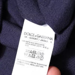 Dolce & Gabbana Navy Blue Silk V-neck Pullover Sweater TSH87799-52