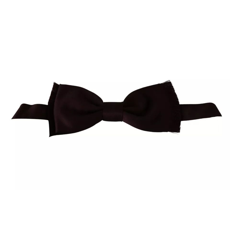 Dolce & Gabbana Bordeaux Red Silk Solid Classic Bowtie