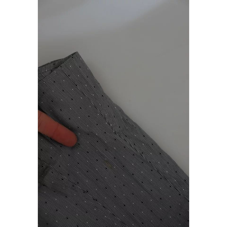 Dolce & Gabbana Gray SICILIA Dotted Semi Fitted Formal Shirt