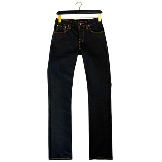 Nudie Jeans Black Cotton Men's Jean NU-24760-W31-FBB-342