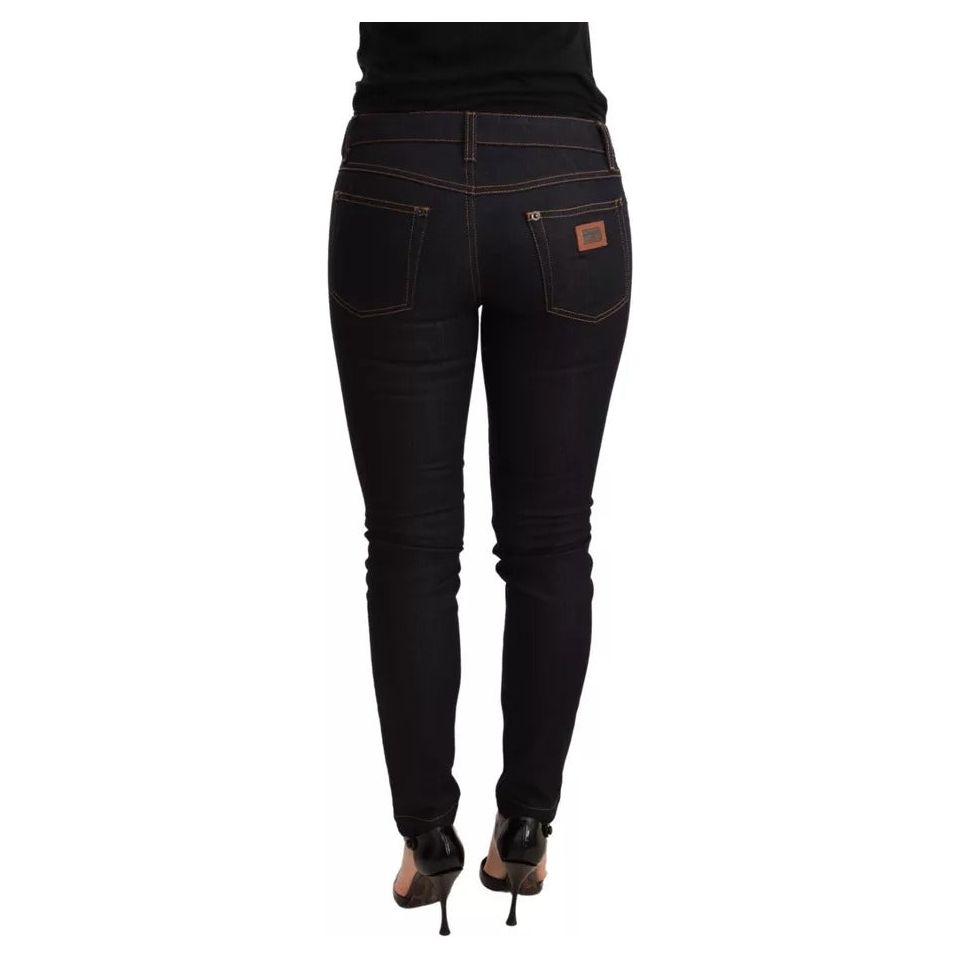 Dolce & Gabbana Blue Cotton Stretch Slim Fit Denim Jeans PAN70854-38