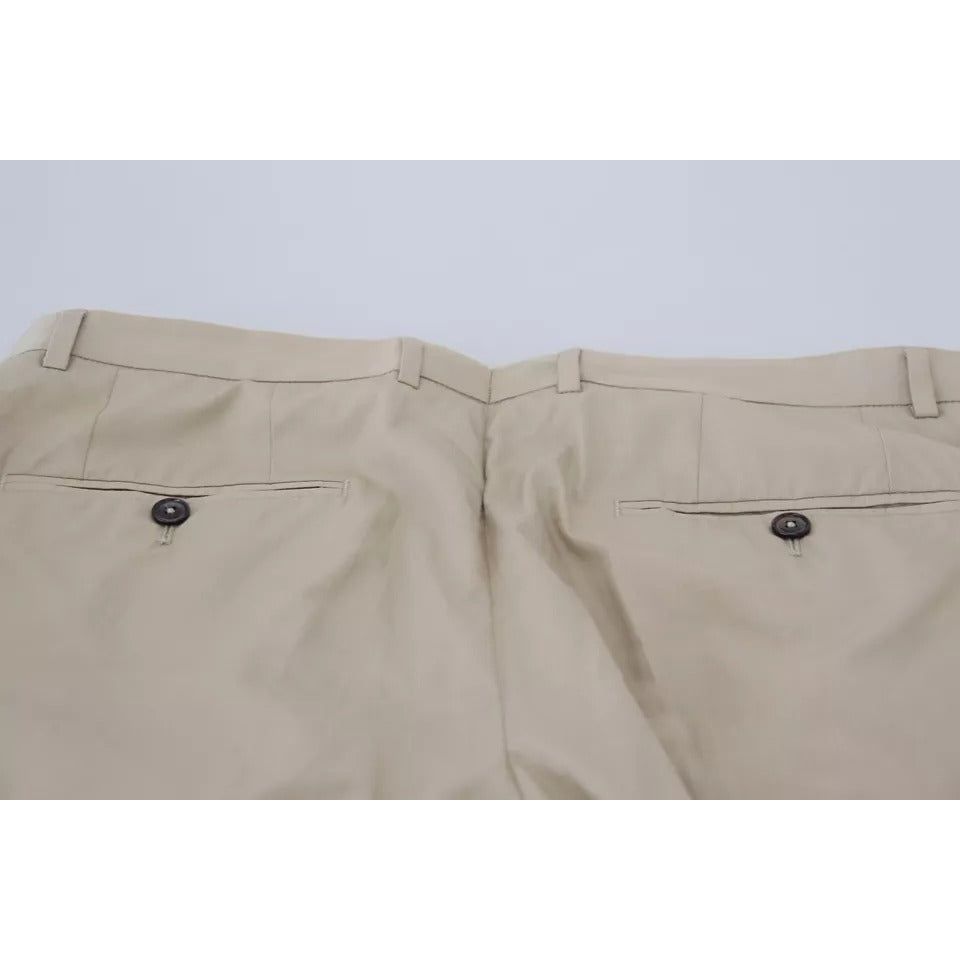 Dolce & Gabbana Beige Cotton Chino Men Formal Pants PAN74718-48