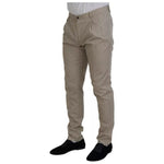 Dolce & Gabbana Beige Cotton Chino Men Formal Pants PAN74718-48
