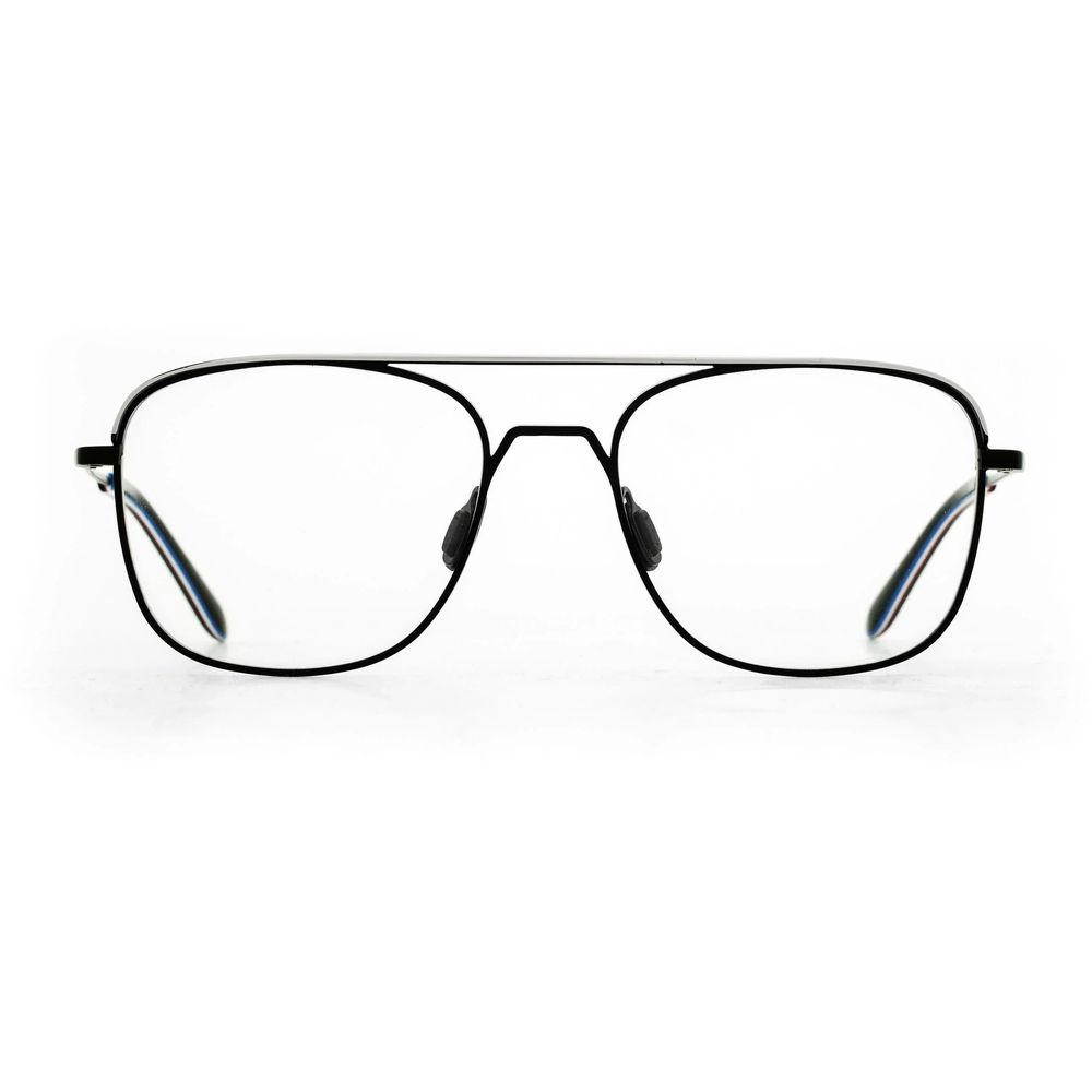 Vuarnet Black Stainless Steel Frames, men's glasses with 55/17/145 mm dimensions, sleek black color, and durable stainless steel material.