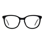 M Missoni Black Acetate Frames, stylish black acetate glasses, model MMI0116807F21, dimensions 52/18/140 mm, elegant eyewear for women.