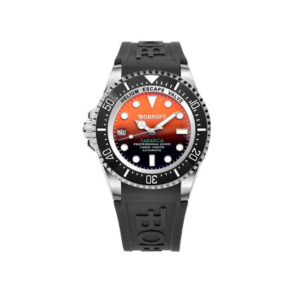 Bobroff Black Rubber Sport Watch