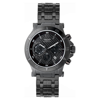 Bobroff Black Stainless Steel Dress Watch