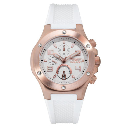 Bobroff White Rubber Bracelet Watch
