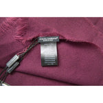 Dolce & Gabbana Purple Cashmere Knit Wrap Shawl Scarf MS7055