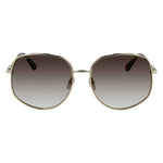 Salvatore Ferragamo Gold Metal Sunglasses