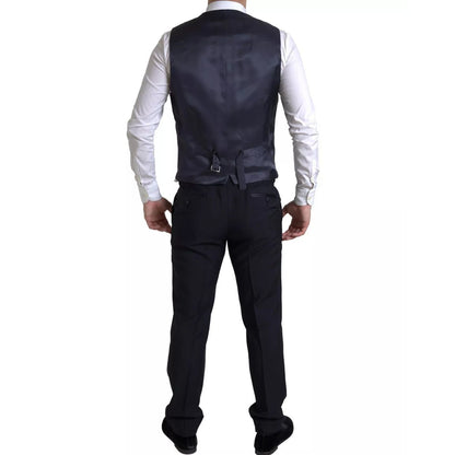 Dolce & Gabbana Black 3 Piece Single Breasted MARTINI Suit