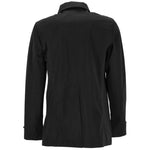Yes Zee Black Polyester Men's Trench Jacket