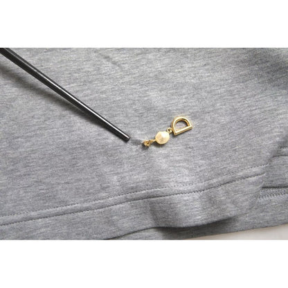 Dolce & Gabbana Gray Cotton Embellished Crew Neck T-shirt