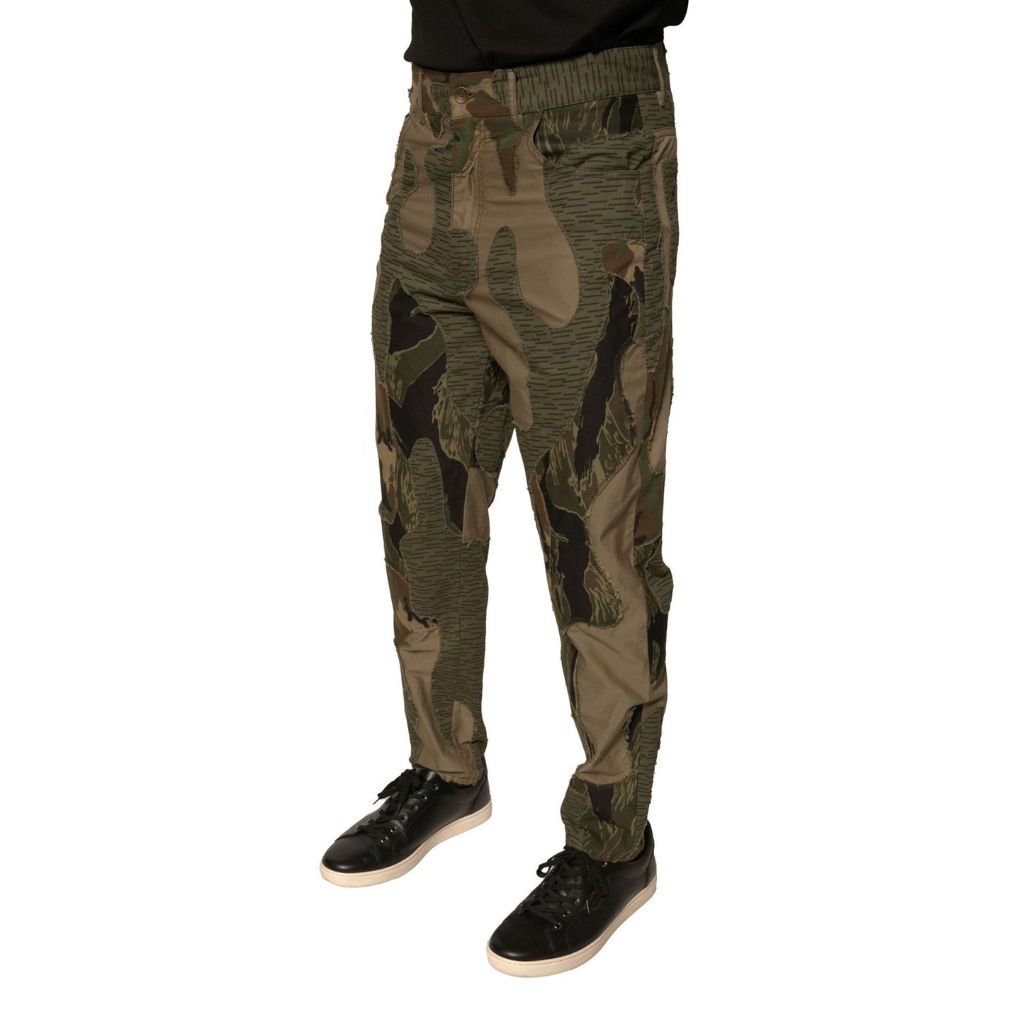 Dolce & Gabbana Multicolor Camouflage Cotton Pants