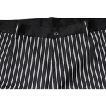 Dolce & Gabbana Black Stripes Skinny Dress Pants
