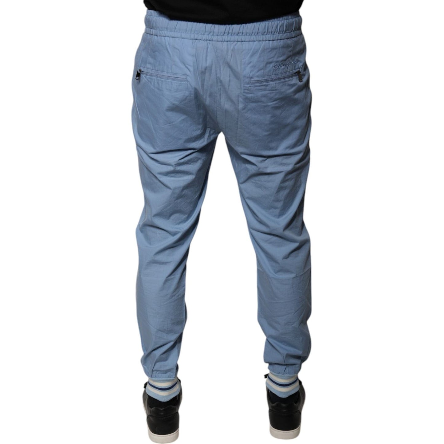 Dolce & Gabbana Blue Cotton Jogger Sweatpants Pants