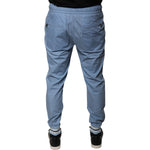 Dolce & Gabbana Blue Cotton Jogger Sweatpants Pants