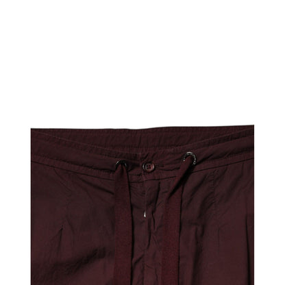 Dolce & Gabbana Bordeaux Cotton Cargo Jogger Sweatpants Pants