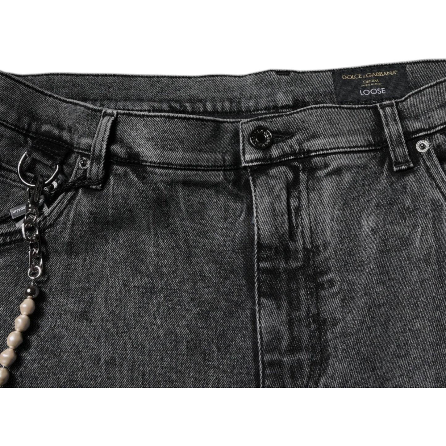 Dolce & Gabbana Dark Gray Cotton Skinny Denim Jeans