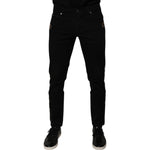 Dolce & Gabbana Black Crown White Lining Skinny Denim Jeans