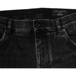 Dolce & Gabbana Black Cotton Stretch Skinny Men Denim Jeans