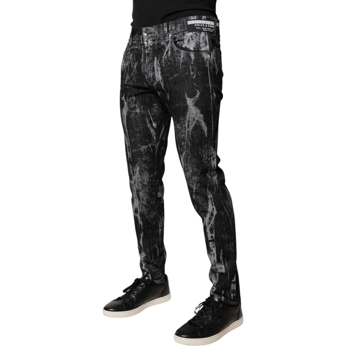 Dolce & Gabbana Multicolor Cotton Tie Dye Skinny Denim Jeans