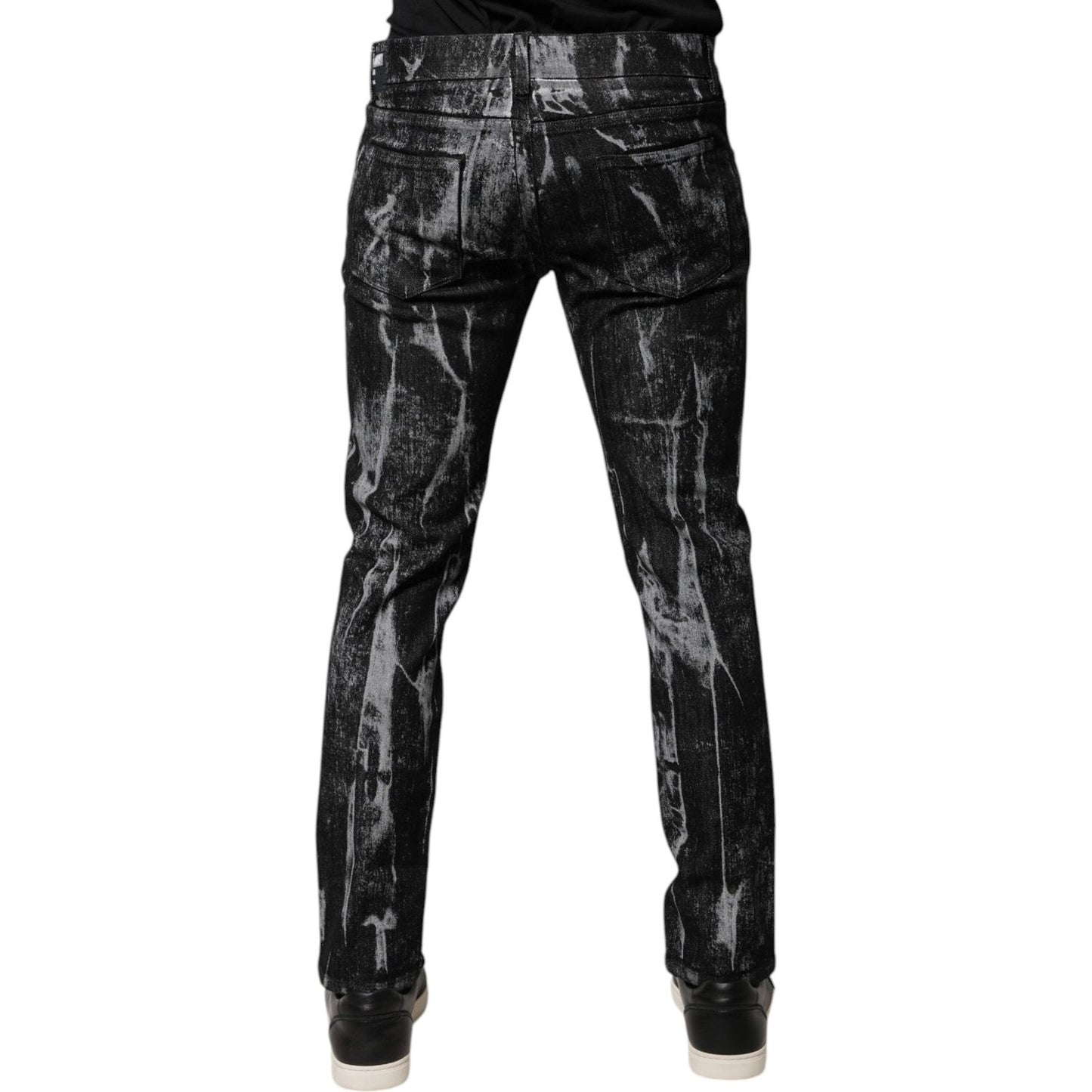 Dolce & Gabbana Multicolor Cotton Tie Dye Skinny Denim Jeans