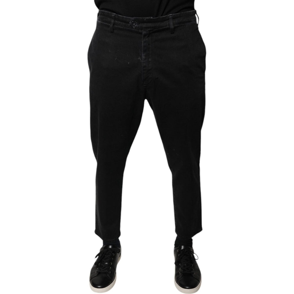 Dolce & Gabbana Black HOUSTON Men Cropped Denim Jeans
