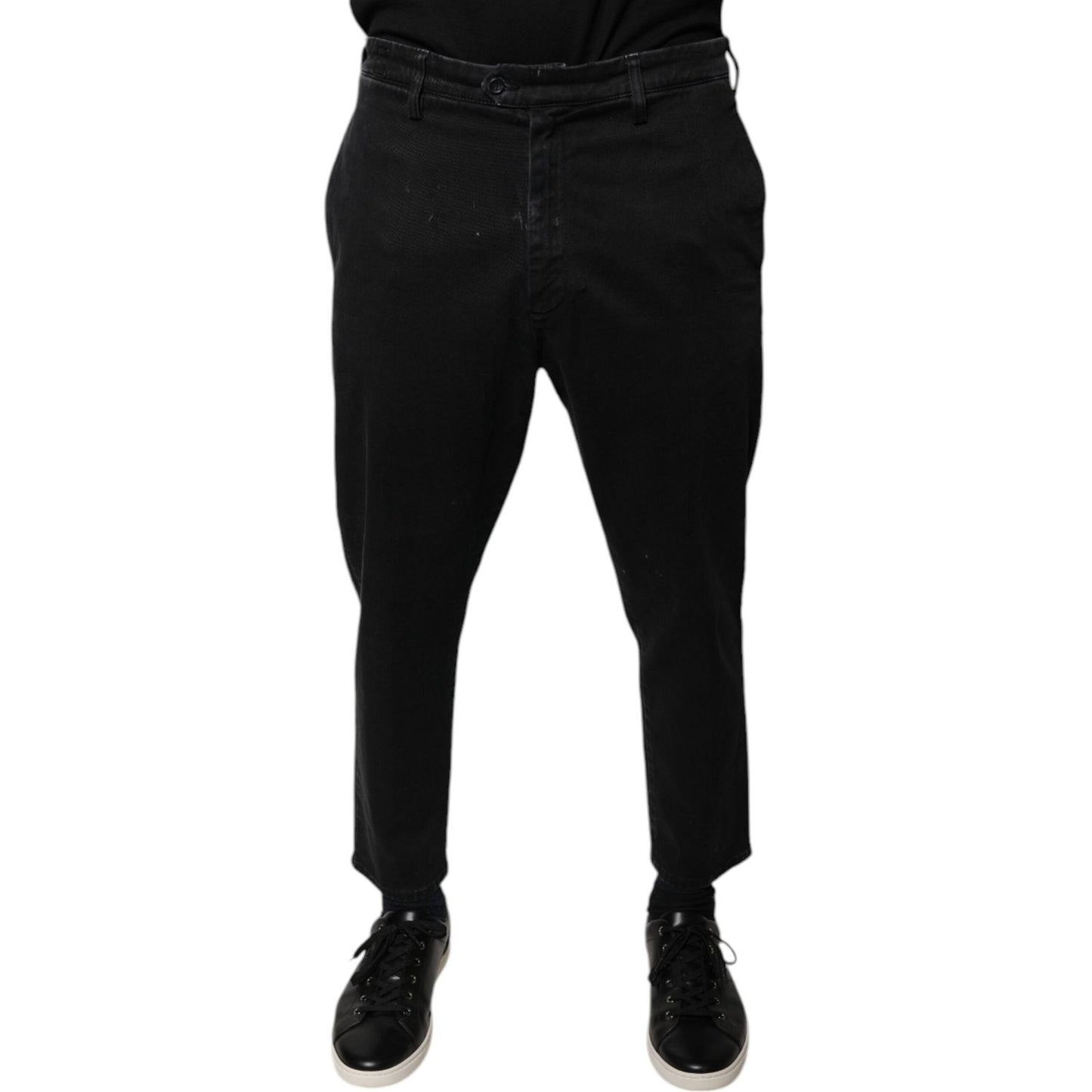 Dolce & Gabbana Black HOUSTON Men Cropped Denim Jeans