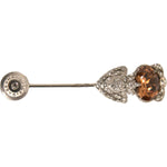 Dolce & Gabbana Silver 925 Sterling Silver Crystals Pin Collar Brooch