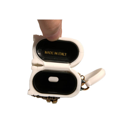 Dolce & Gabbana White Silicone Devotion Heart Cover Hand Bag Airpod Case