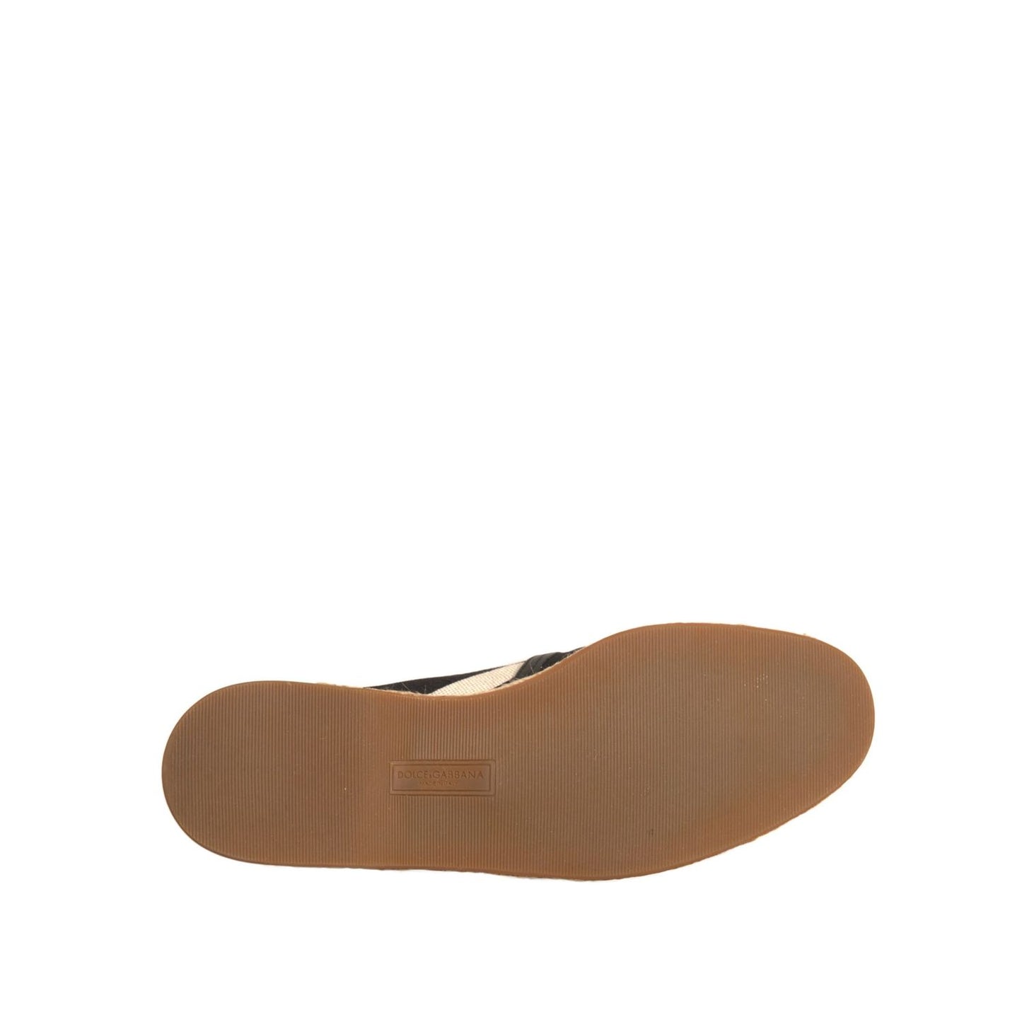 Dolce & Gabbana Black White Stripes Slip On Espadrille Shoes