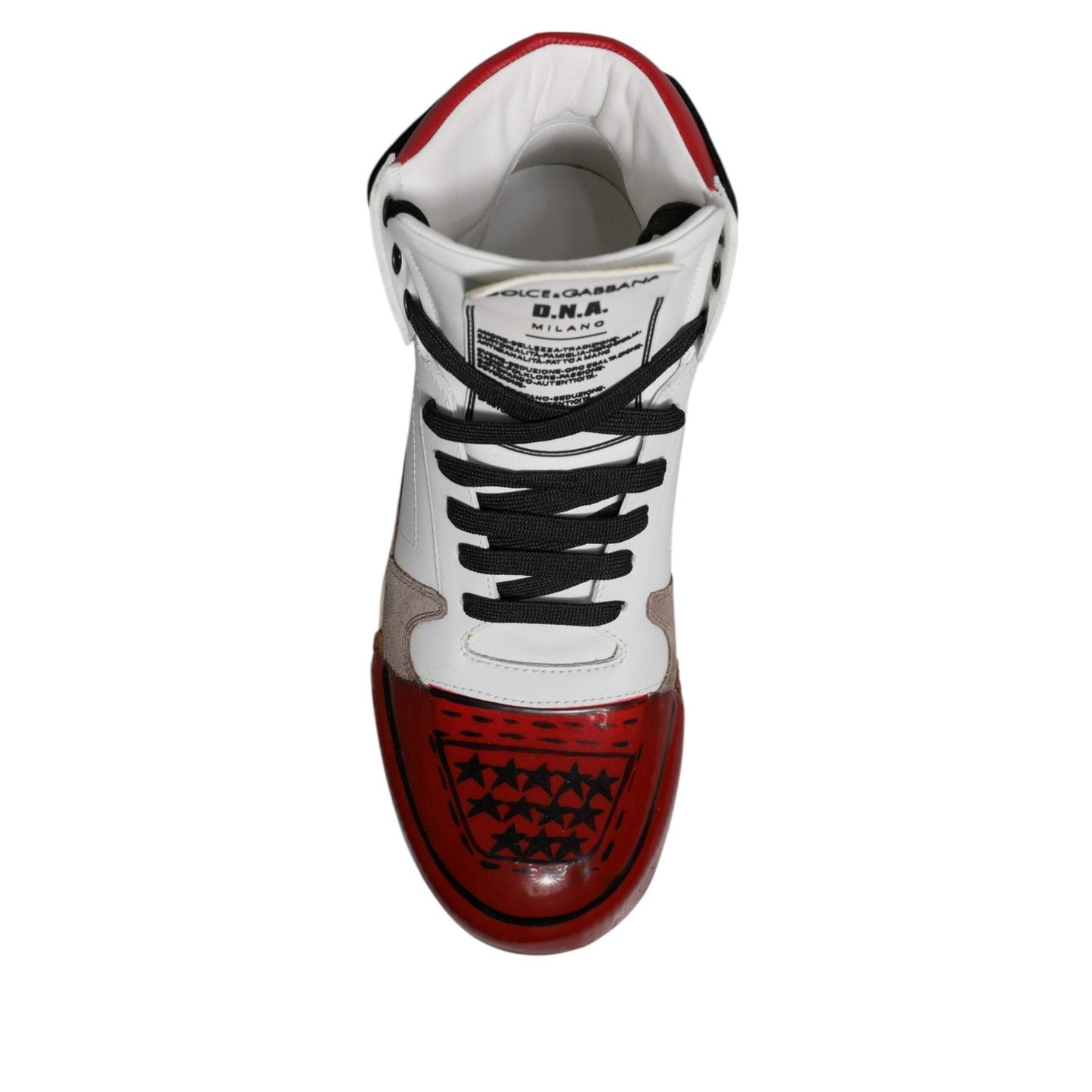 Dolce & Gabbana Multicolor Leather High Top Sneakers Shoes