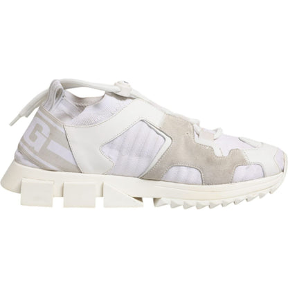 Dolce & Gabbana White Mesh Sorrento Trekking Sneakers Shoes