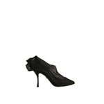 Dolce & Gabbana Black Silk Mesh Sock Style Heels Boots Shoes
