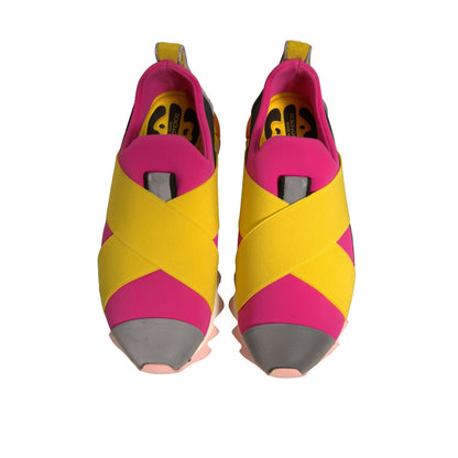 Dolce & Gabbana Multicolor Neoprene Elastic Ibiza Sneakers Shoes