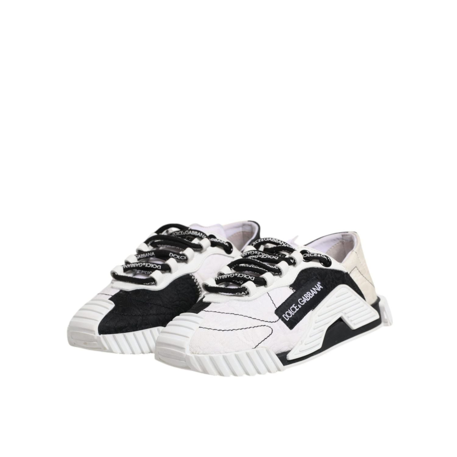 Dolce & Gabbana White Black NS1 Low Top Sneakers Shoes