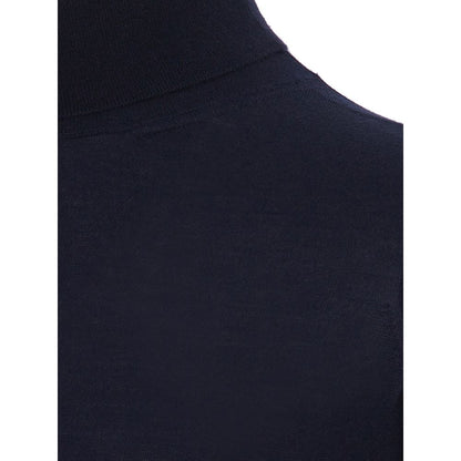 Colombo Blue Cashmere Turtleneck