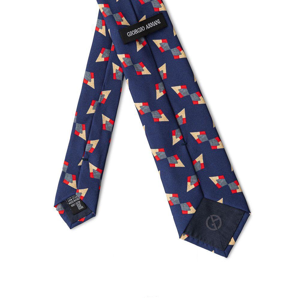 Giorgio Armani Blue Silk Ties & Bowty GIAR-7855673-ONE SIZE