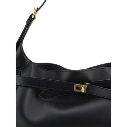 Balenciaga Black Calf Leather Bos Taurus Shoulder Bag