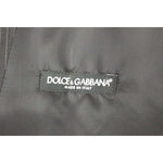 Dolce & Gabbana Gray Striped Wool Single Breasted Vest GSS12005-1
