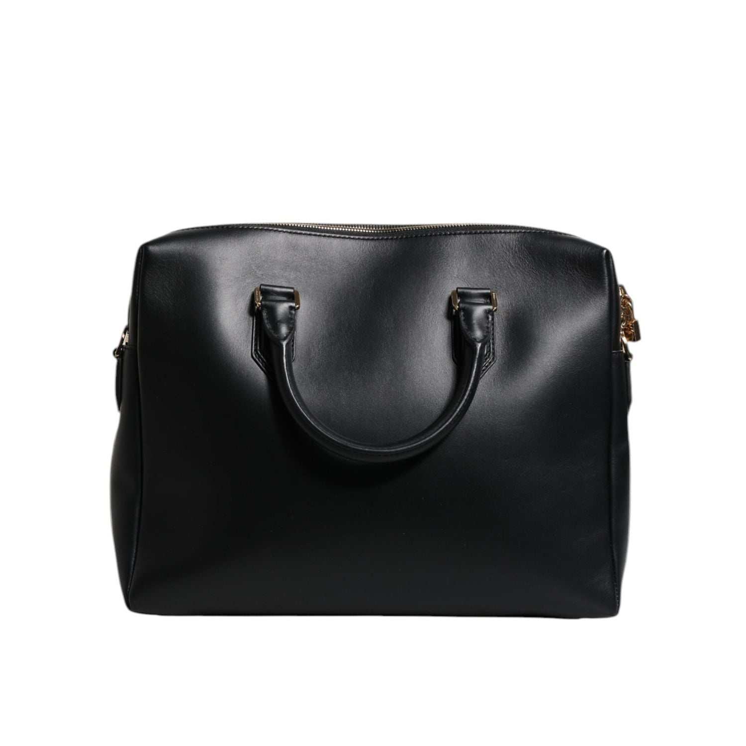 Front view with bag zipped and handles upright.