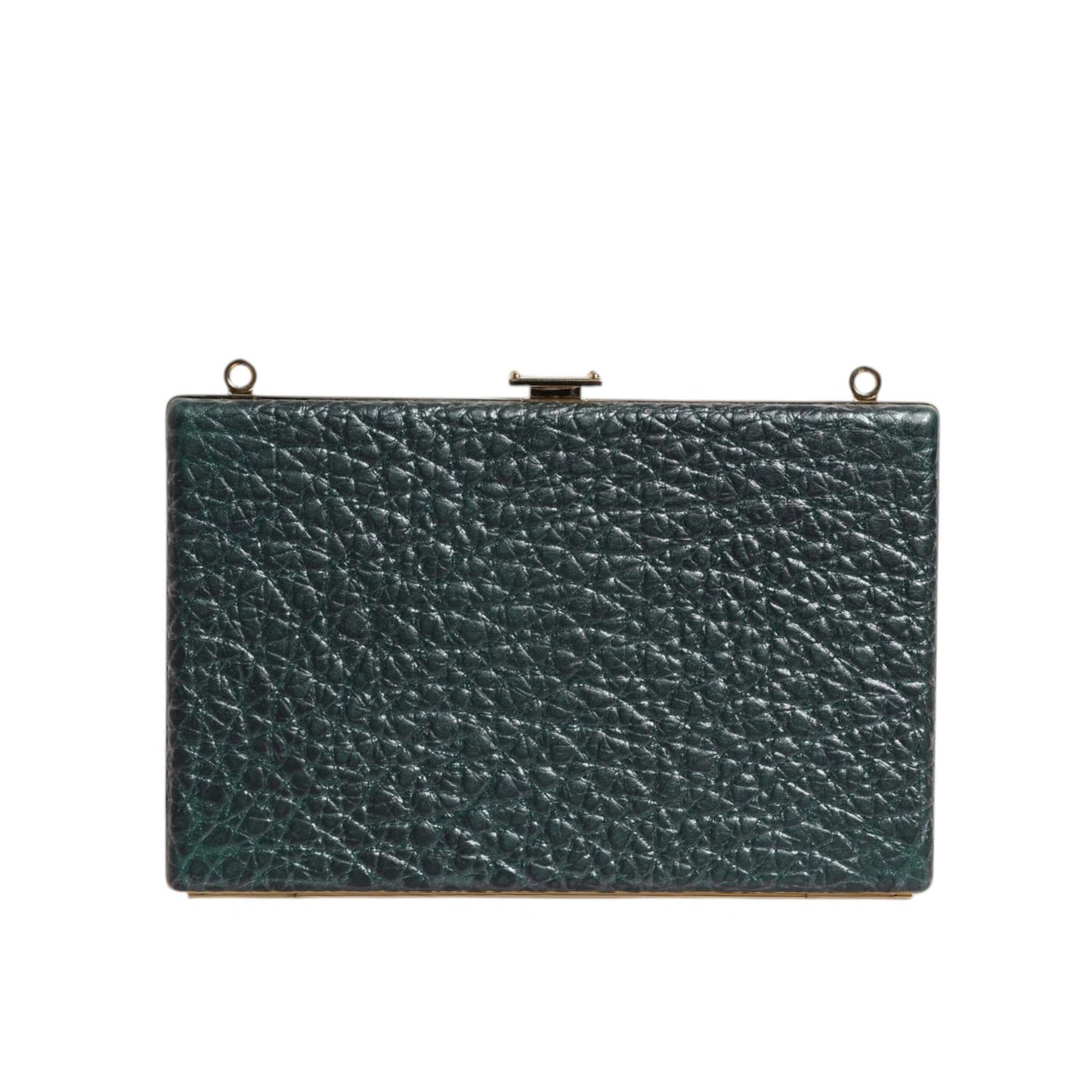 Dolce & Gabbana Black Leather Clutch Evening Crossbody Bag